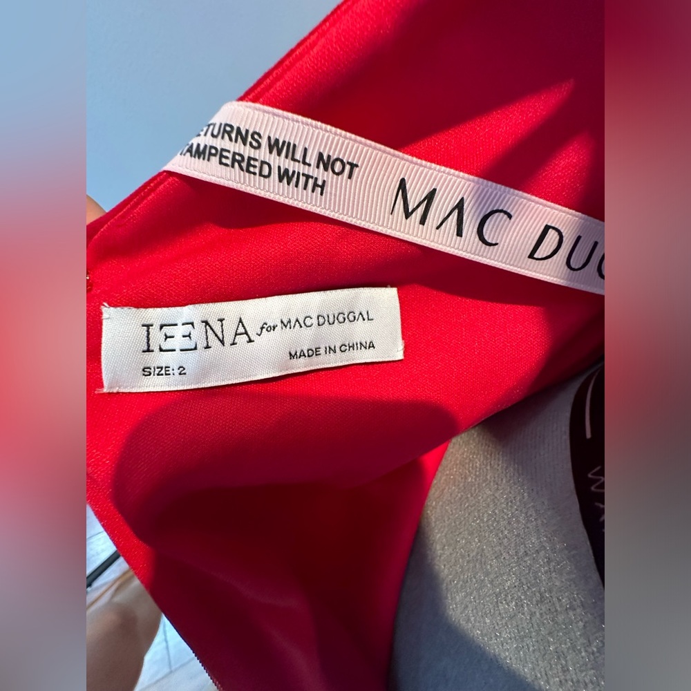 Mac Duggal 26695 Crystal Strap Ruched Jersey Gown in Red Size 2 - Picture 9 of 11